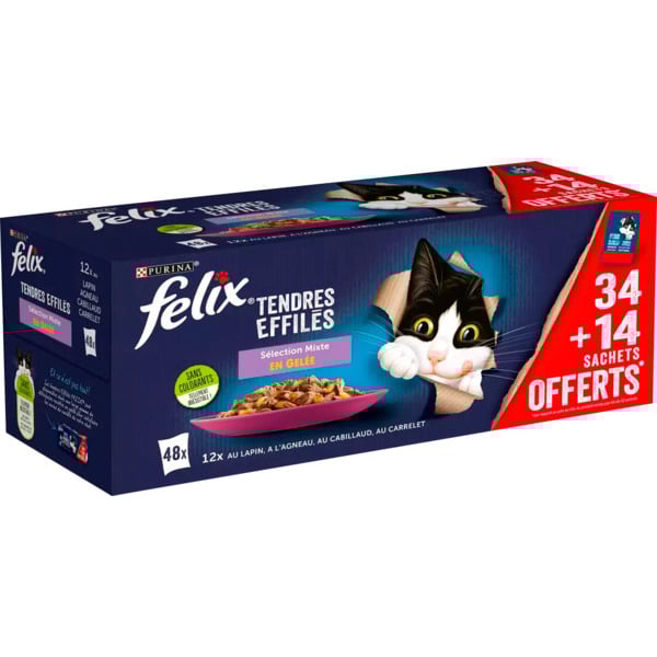  Tendres Effilés Sélection Mixte Lapin En Gelée Felix code EAN 8445291361843 