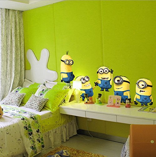 CHAWANUT Despicable me Minions autocollants de mur de dessin animé pour enfants chambre, crèche murale 8454565656431 (8454565656431)