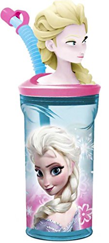 FROZEN - Verre 3D avec paille Frozen Elsa La Re...