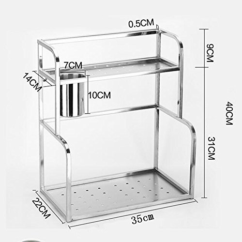 Etagères Cuisine en acier inoxydable Rayonnage Wall Hanging Assaisonnement rack bouteille d'huile Holder Coin Turret petits morceaux de crochet ( taille : 35cm ) 8506096537830 (8506096537830)