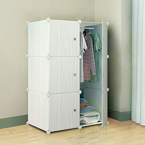 Lewie-Wardrobe Chambre ensemble garde-robe simple et moderne garde-robe combinaison de résine tissu de pliage de stockage bande dessinée adulte garde-robe de l'enfant 8507422582098 (8507422582098)