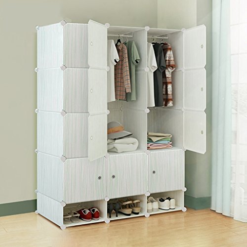 Lewie-Wardrobe Chambre ensemble garde-robe simple et moderne garde-robe combinaison de résine tissu de pliage de stockage bande dessinée adulte garde-robe de l'enfant 8507422582159 (8507422582159)
