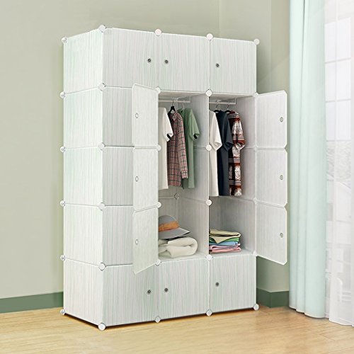 Lewie-Wardrobe Chambre ensemble garde-robe simple et moderne garde-robe combinaison de résine tissu de pliage de stockage bande dessinée adulte garde-robe de l'enfant 8507422582166 (8507422582166)