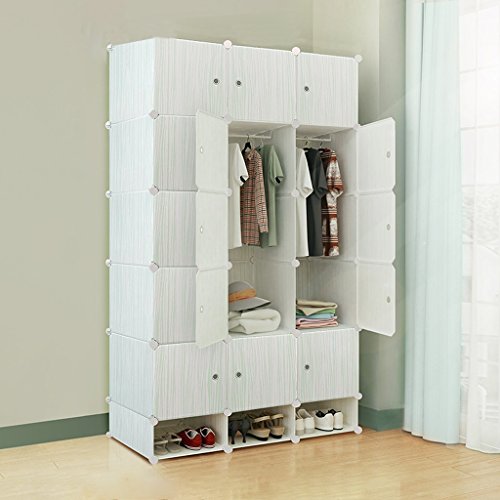 Lewie-Wardrobe Chambre ensemble garde-robe simple et moderne garde-robe combinaison de résine tissu de pliage de stockage bande dessinée adulte garde-robe de l'enfant 8507422582173 (8507422582173)