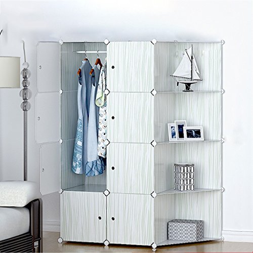 Lewie-Wardrobe Chambre ensemble garde-robe simple et moderne garde-robe combinaison de résine tissu de pliage de stockage bande dessinée adulte garde-robe de l'enfant 8507422582197 (8507422582197)