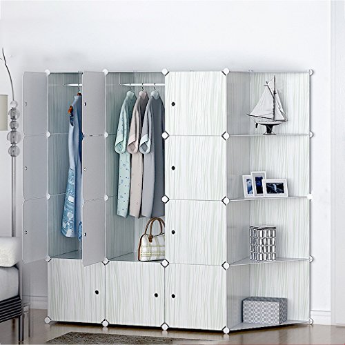 Lewie-Wardrobe Chambre ensemble garde-robe simple et moderne garde-robe combinaison de résine tissu de pliage de stockage bande dessinée adulte garde-robe de l'enfant 8507422582227 (8507422582227)