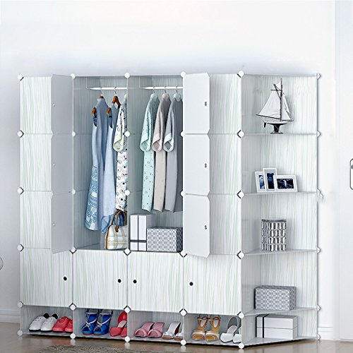 Lewie-Wardrobe Chambre ensemble garde-robe simple et moderne garde-robe combinaison de résine tissu de pliage de stockage bande dessinée adulte garde-robe de l'enfant 8507422582258 (8507422582258)