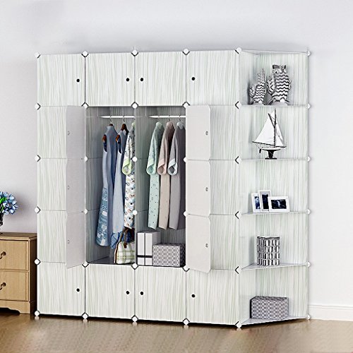 Lewie-Wardrobe Chambre ensemble garde-robe simple et moderne garde-robe combinaison de résine tissu de pliage de stockage bande dessinée adulte garde-robe de l'enfant 8507422582265 (8507422582265)