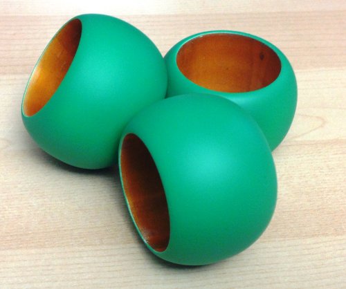 THE TABLECLOTH COMPANY Rond de serviette en bois Vert émeraude code EAN 8561481651553 