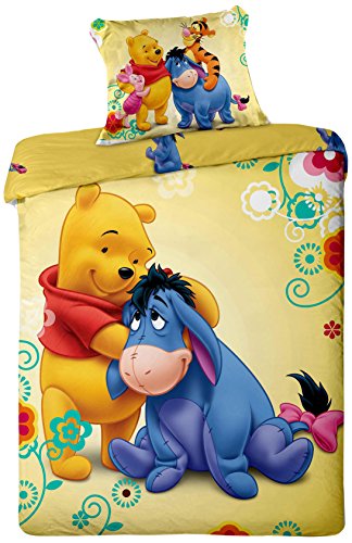 Parure de lit winnie l'ourson bourriquet tigrou...