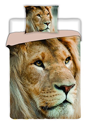 Lion Parure de lit Animaux Lion Félin - Housse de couette lit 1 personne code EAN 8592753004234 