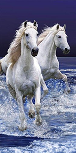 Serviette de bain Chevaux Blancs - 70 x 140 cm