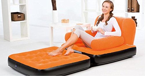 GG floqué Canapé Canapé lit gonflable domestiqu...