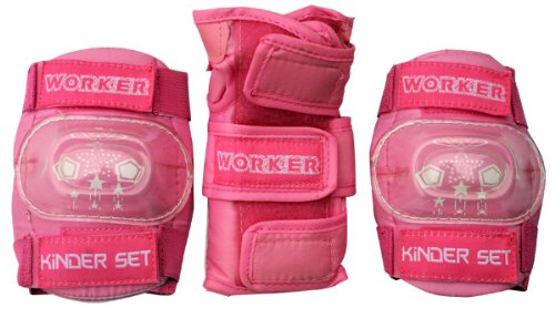 WORKER Children's Pad Protector Set Pink Size S 100 - 130 cm 8595153628529 (8595153628529)