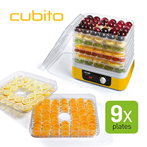CONCEPT Hausgeräte Concept Hausgeräte so1070 Déshydrateur cubito, 9 étagères rectangulaire, jaune/blanc 8595631000359 (8595631000359)