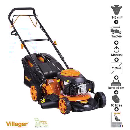 VILLAGER Tondeuse thermique mulching 146cc 3 en 1 coupe 46cm Villager  ... code EAN 8605032612591 
