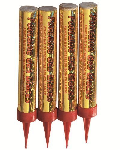 Lot de 12 fontaines lumineuses de 12 cm - Durée...