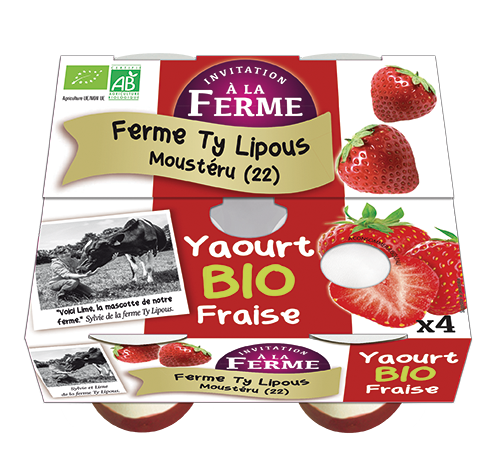 YAOURT BIO FRAISE X4