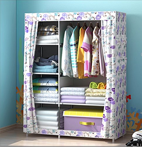 acier garde-robe en tissu simple tissu pliant a...