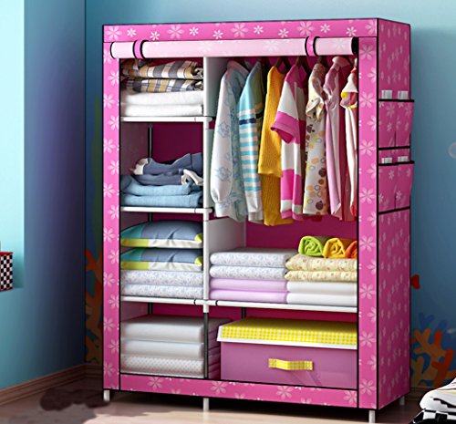 acier garde-robe en tissu simple tissu pliant a...