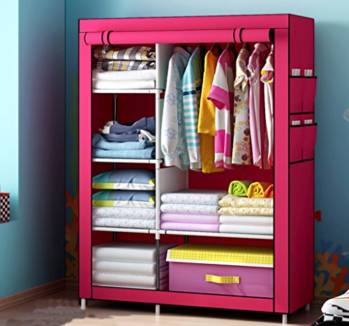 acier garde-robe en tissu simple tissu pliant a...