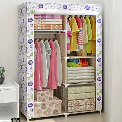 Renforcer garde-robe de tissu d'acier simple, g...