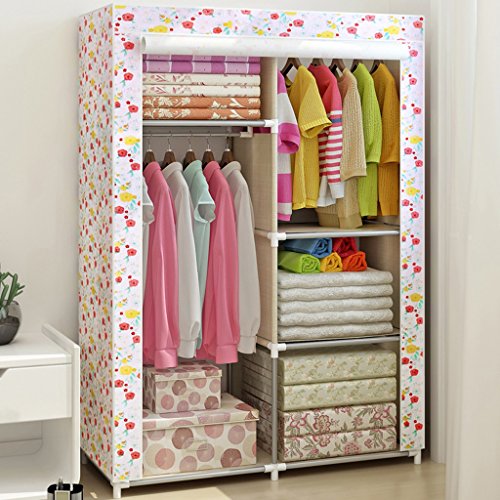 Renforcer garde-robe de tissu d'acier simple, g...