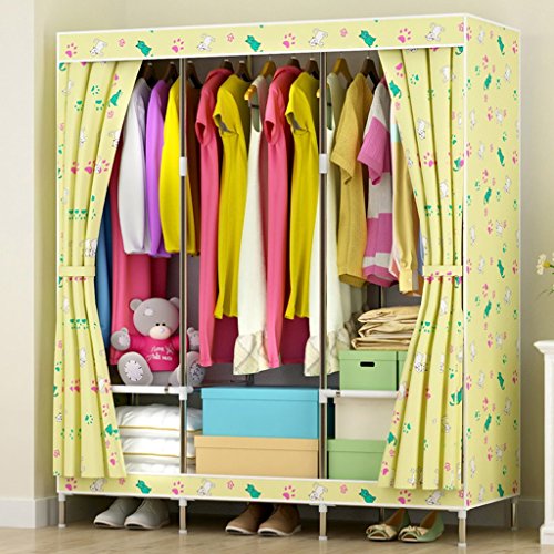 Tissu garde-robe simple, garde-robe tube de 25m...