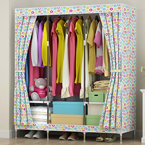 Tissu garde-robe simple, garde-robe tube de 25m...