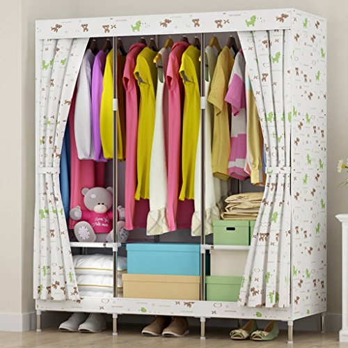 Tissu garde-robe simple, garde-robe tube de 25m...
