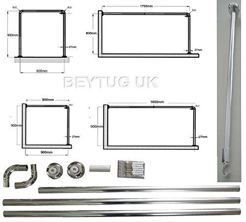 Beytug Barre de douche avec 4 positions différe...