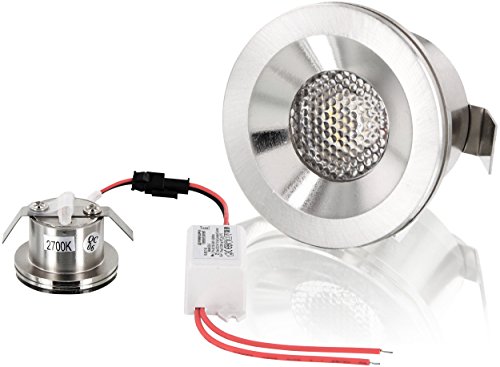 Mini spot LED en aluminium - 3 W 260LM - incl. ...