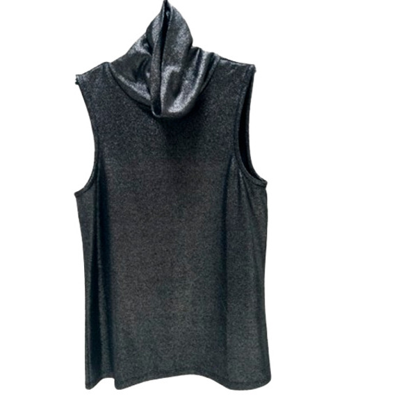 Top sans manche col roulé femme