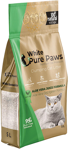 WHITE PURE PAWS LITIÈRE AGGLOMÉRANTE MINÉRALE code EAN 8683911150013 