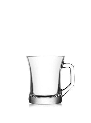 L&G London Uniforms U.K. gürallar Zen - Lot de 6 verres à thé café Cappuccino avec poignées 225 CC 8692952043901 (8692952043901)