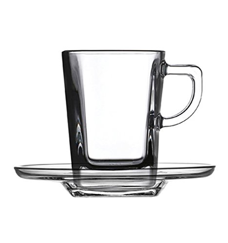 Pasabahce Carré Service Tasses à Café avec Assi...