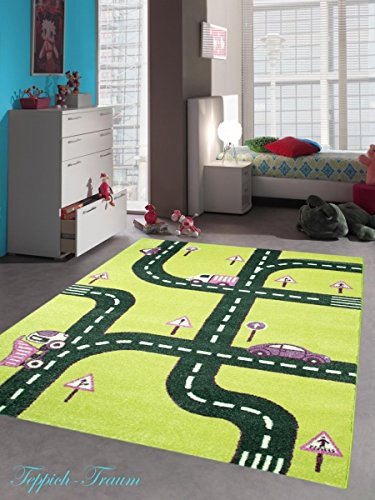 Traum Enfants routes tapis design playmat Vert Noir Beige Violet Größe 160x230 cm 8695782360576 (8695782360576)