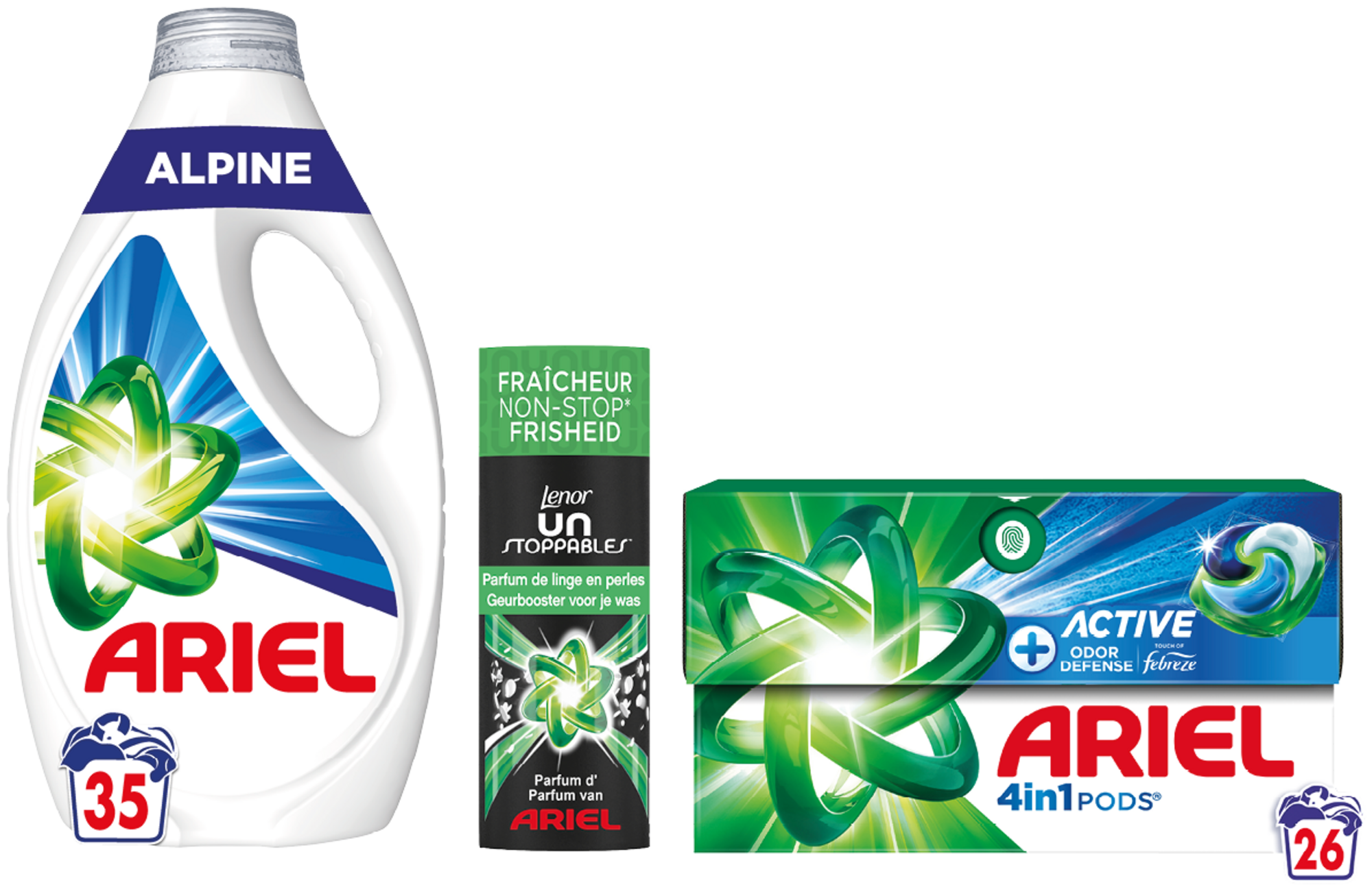 ARIEL SUR LES PRODUITS PRÉSENTS EN MAGASIN DE LA GAMME "ARIEL" code EAN 8700216294287 