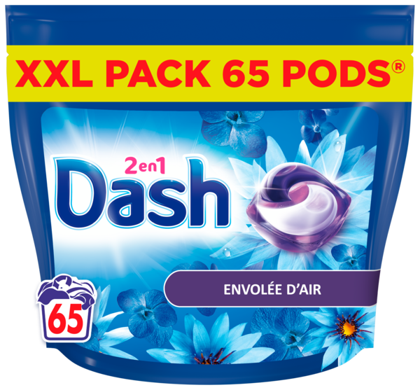 LESSIVE PODS 2 EN 1 ENVOLÉE D'AIR X65
DASH