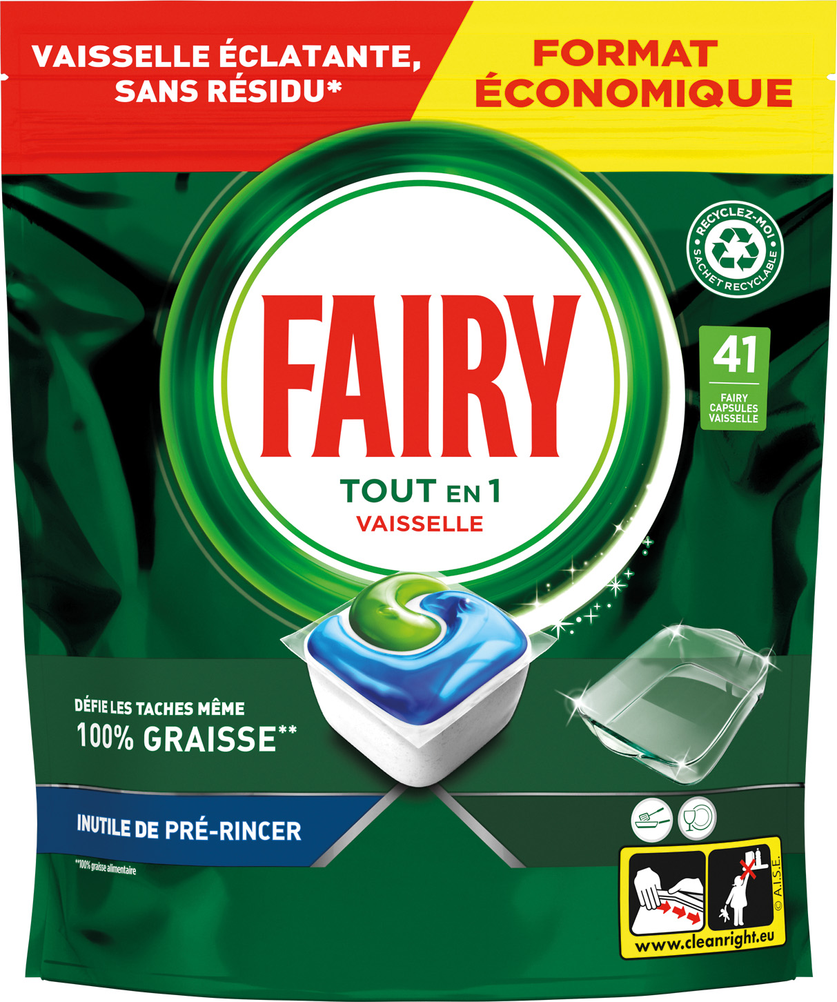  DETERGENT VAISSELLE MACHINE TOUT EN 1 FAIRY code EAN 8700216338745 