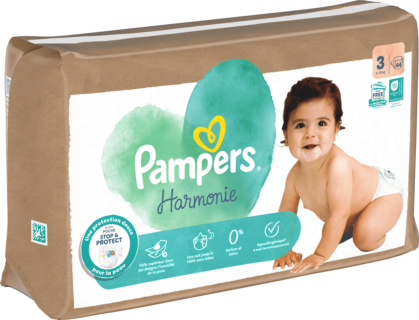  COUCHES PAMPERS HARMONIE GEANT code EAN 8700216705431 