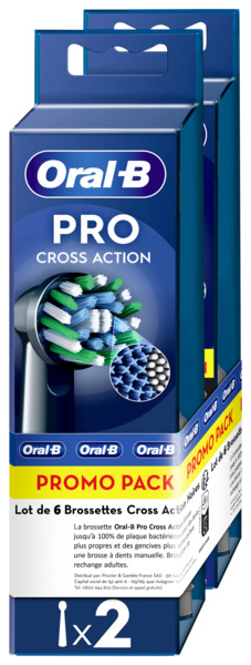 ORAL B BROSSETTES 4+2 CROSS ACTION BLACK
 code EAN 8700216944168 