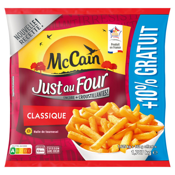 Frites Just au Four surgelées