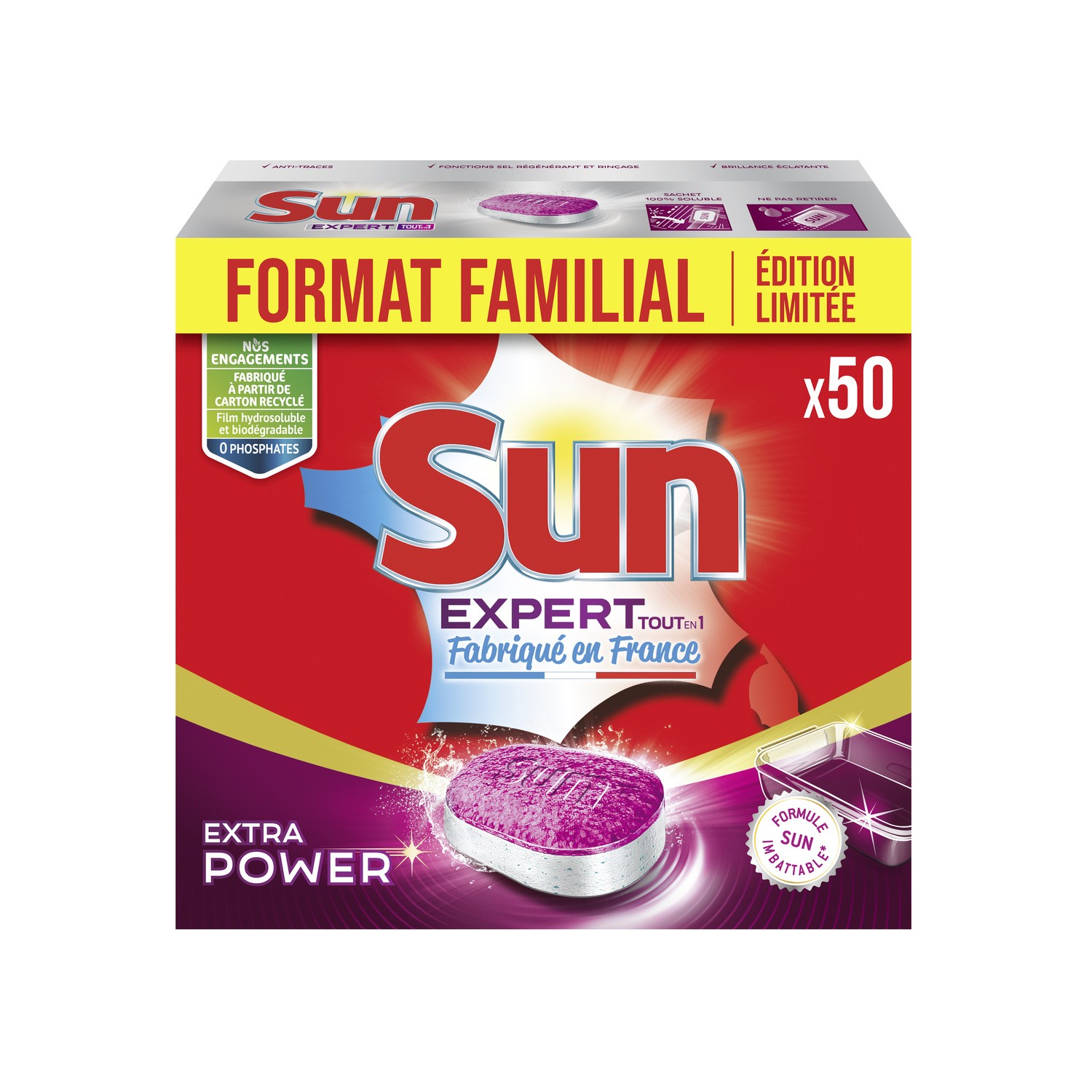 Tablettes Lave-Vaisselle Extra Power SUN