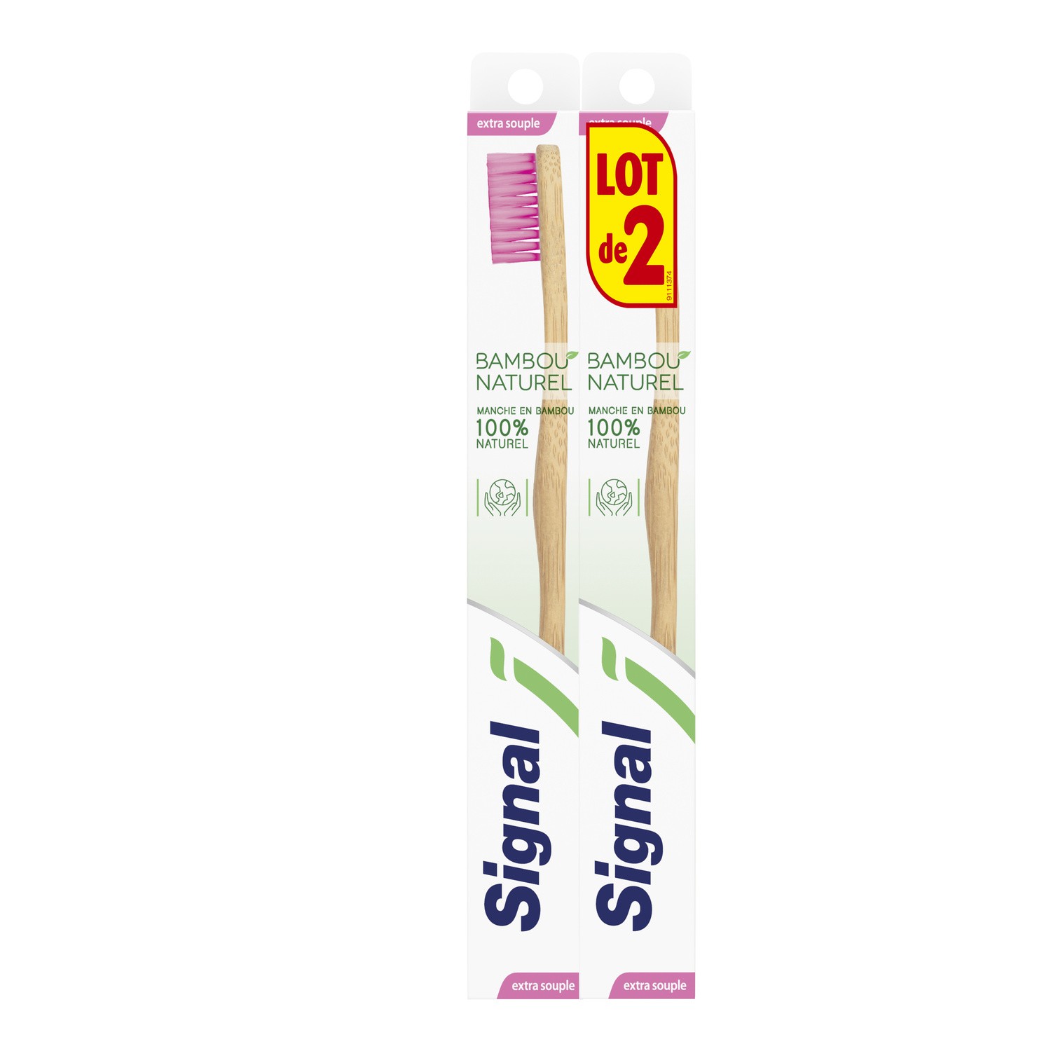 Brosse à dents au Bambou naturel Extra Souple X...