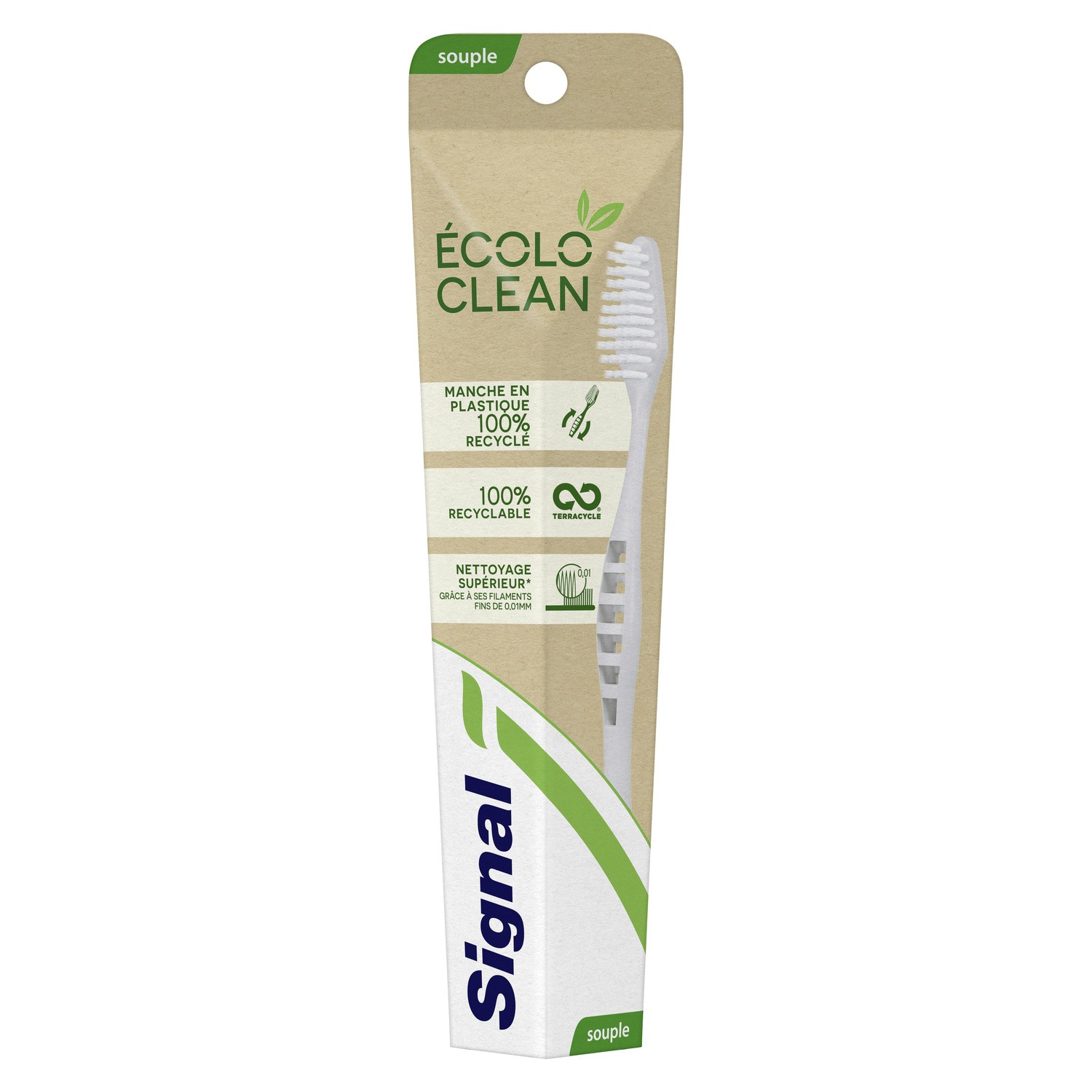 Brosse à dents souple écolo clean SIGNAL