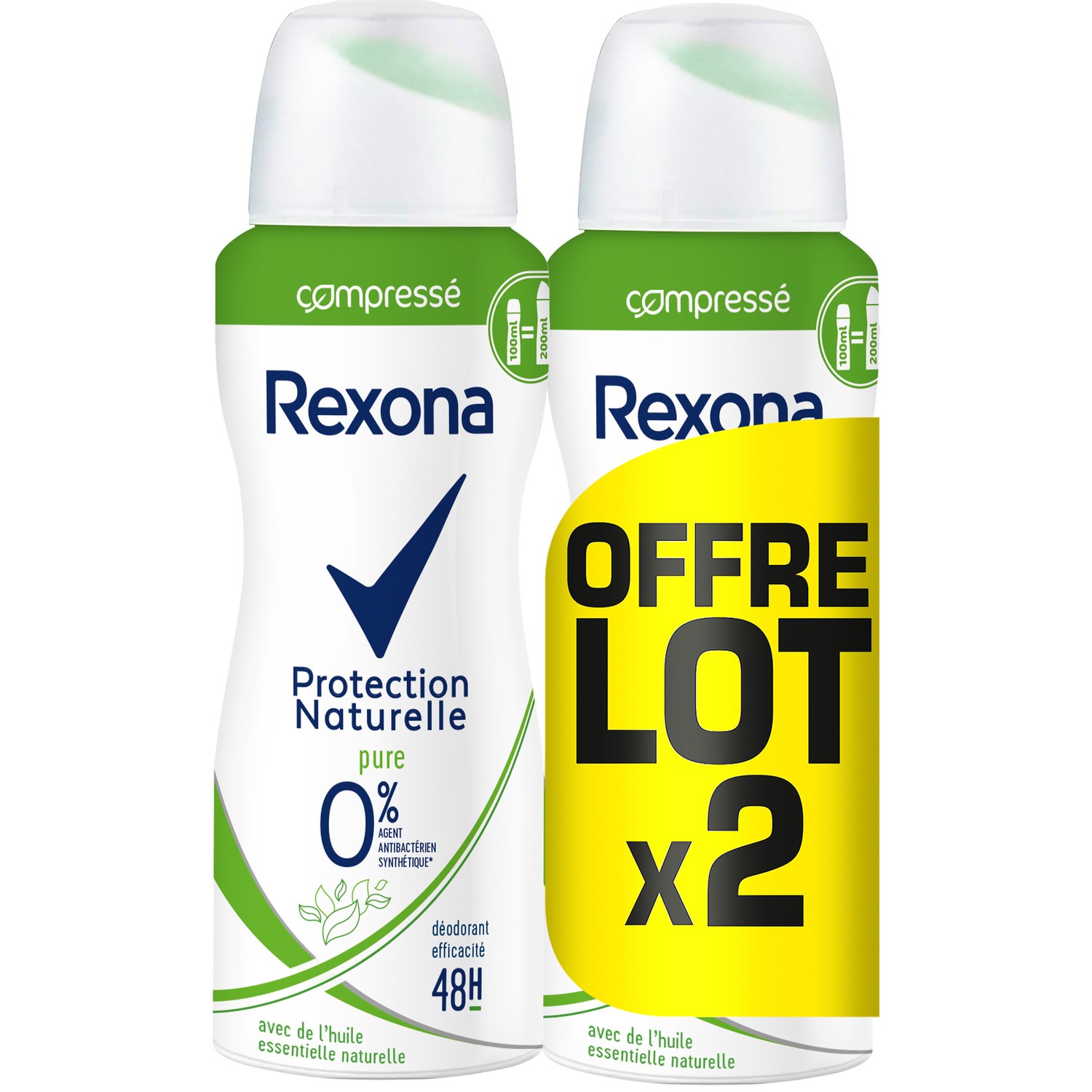 Déodorant compressé protection naturelle REXONA