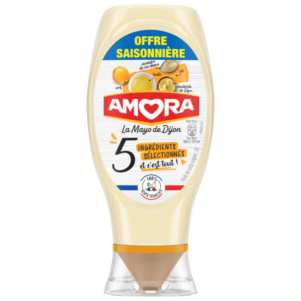 AMORA MAYONNAISE DE DIJON 5 INGRÉDIENTS EN FLACON
 code EAN 8710522918630 