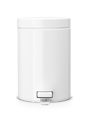 109348 poubelle à pédale 3 l blanc