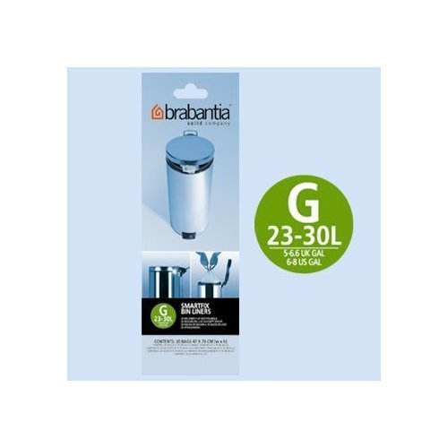 Lot de 12 rouleaux de 20 sacs poubelle type g 30 l